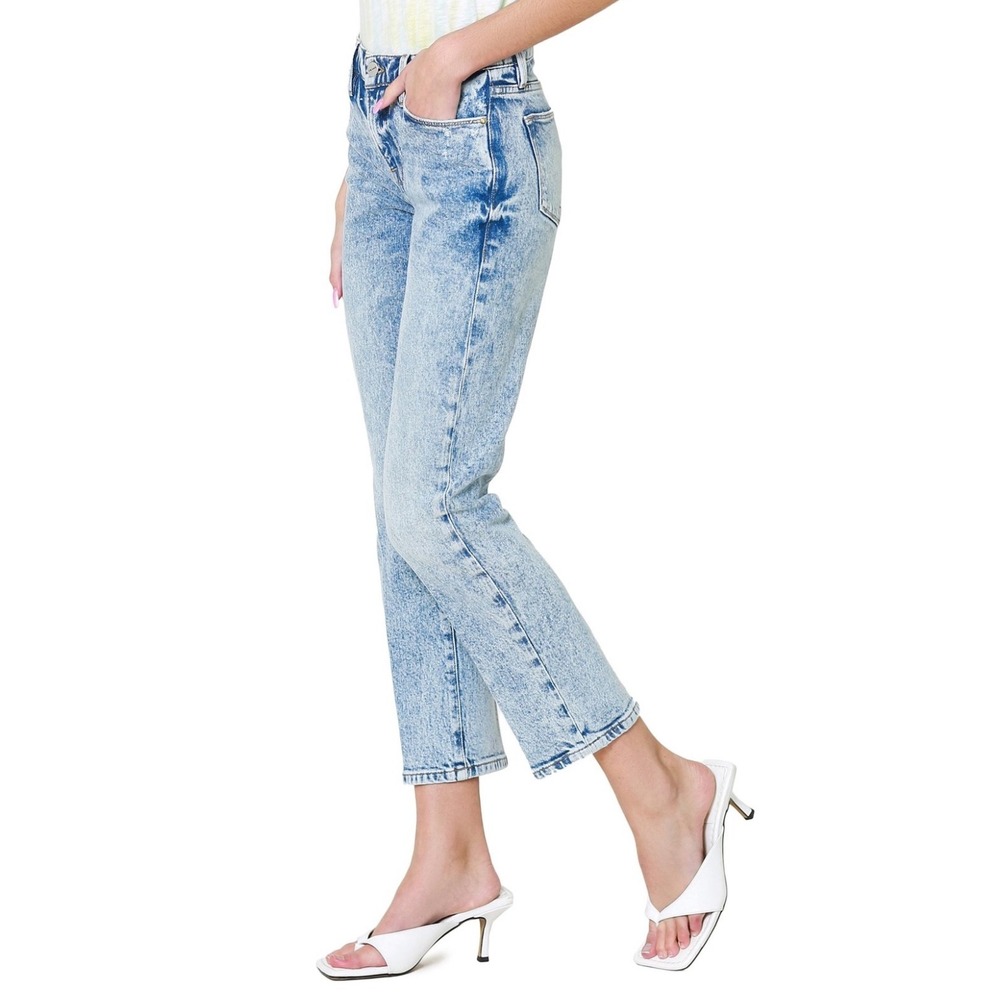 FRAME Le High Straight Jeans Vintage Acid‎ Wash Denim Y2K Women's Size 25
